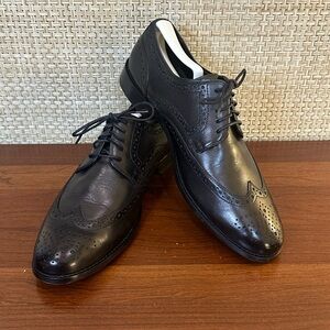 🌟HP🌟Nunn Bush Black Leather Nelson Wingtip Dress Casual Oxford 10M